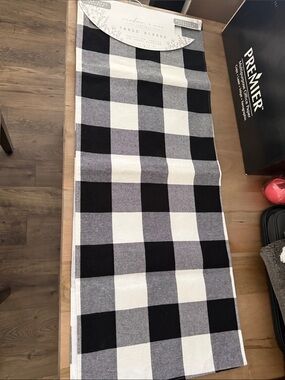 Buffalo Check Table Runner - Black & White by Meadow Rue
